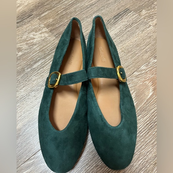 Madewell Remy Mary Jane Flat in Midnight Forest Suede NWOB Size 10 - Picture 7 of 10